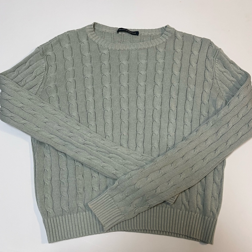 Brandy Melville Cable Knit Sweater - Sage